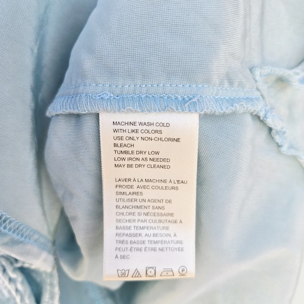 We The Free People Night Skies Oversized Velvet Button Down Pacific Breeze Small - Picture 6 of 8